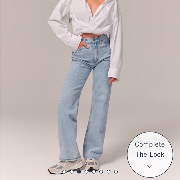 Abercrombie High Rise 90s Relaxed Jeans - Picture 1 of 7